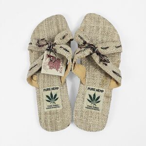 Gypsy Rose Size 6 Pure Hemp Made in Nepal Flip Flop Sandals NWT